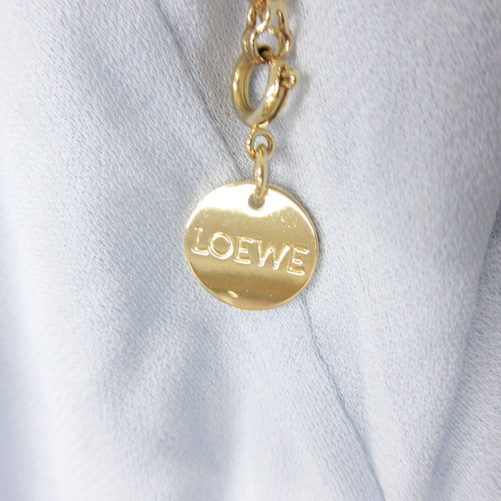 Loewe Top Chain Decoration Asymmetric Drape Pullover Top Light Blue XS Sweater