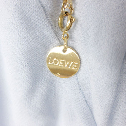 Loewe Top Chain Decoration Asymmetric Drape Pullover Top Light Blue XS Sweater