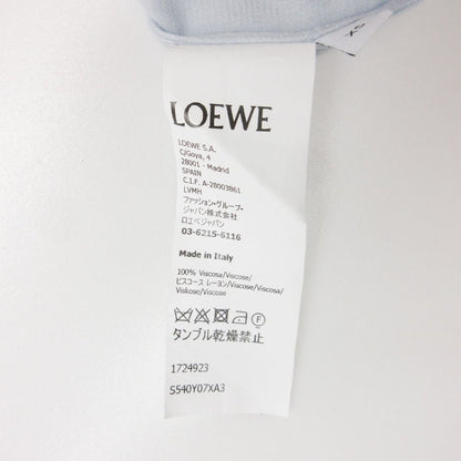 Loewe Top Chain Decoration Asymmetric Drape Pullover Top Light Blue XS Sweater