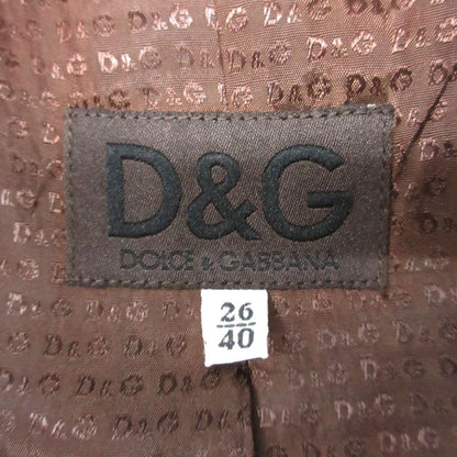 Dolce & Gabbana D&G Suit Set Double Breasted Skirt Logo Allover Pattern Lining