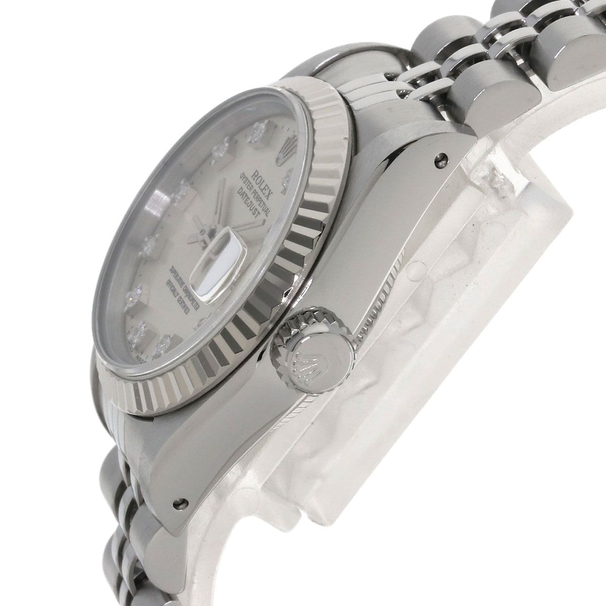 Rolex Datejust Diamond Watch SS 18k White Gold