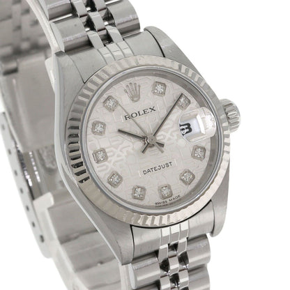 Rolex Datejust Diamond Watch SS 18k White Gold