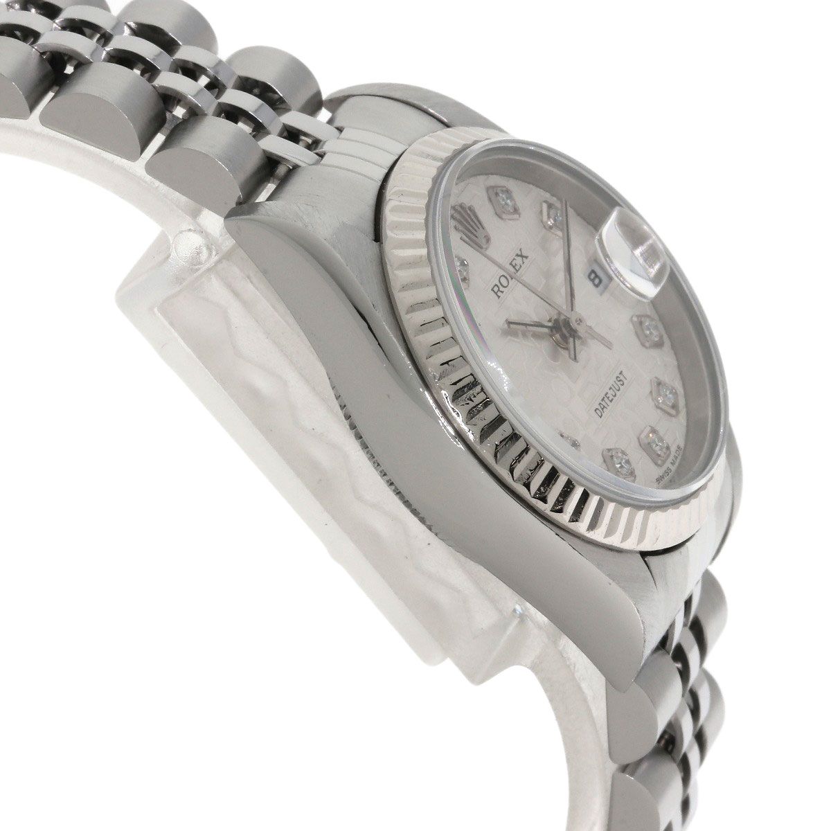 Rolex Datejust Diamond Watch SS 18k White Gold