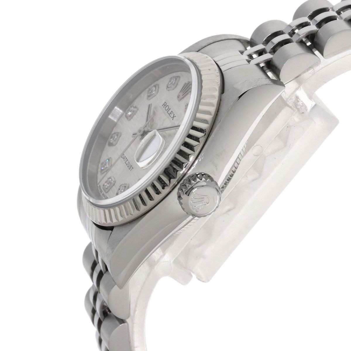 Rolex Datejust Diamond Watch SS 18k White Gold