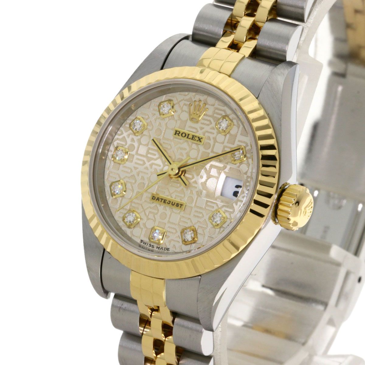 Rolex Datejust Diamond Watch SS Yellow Gold 18k