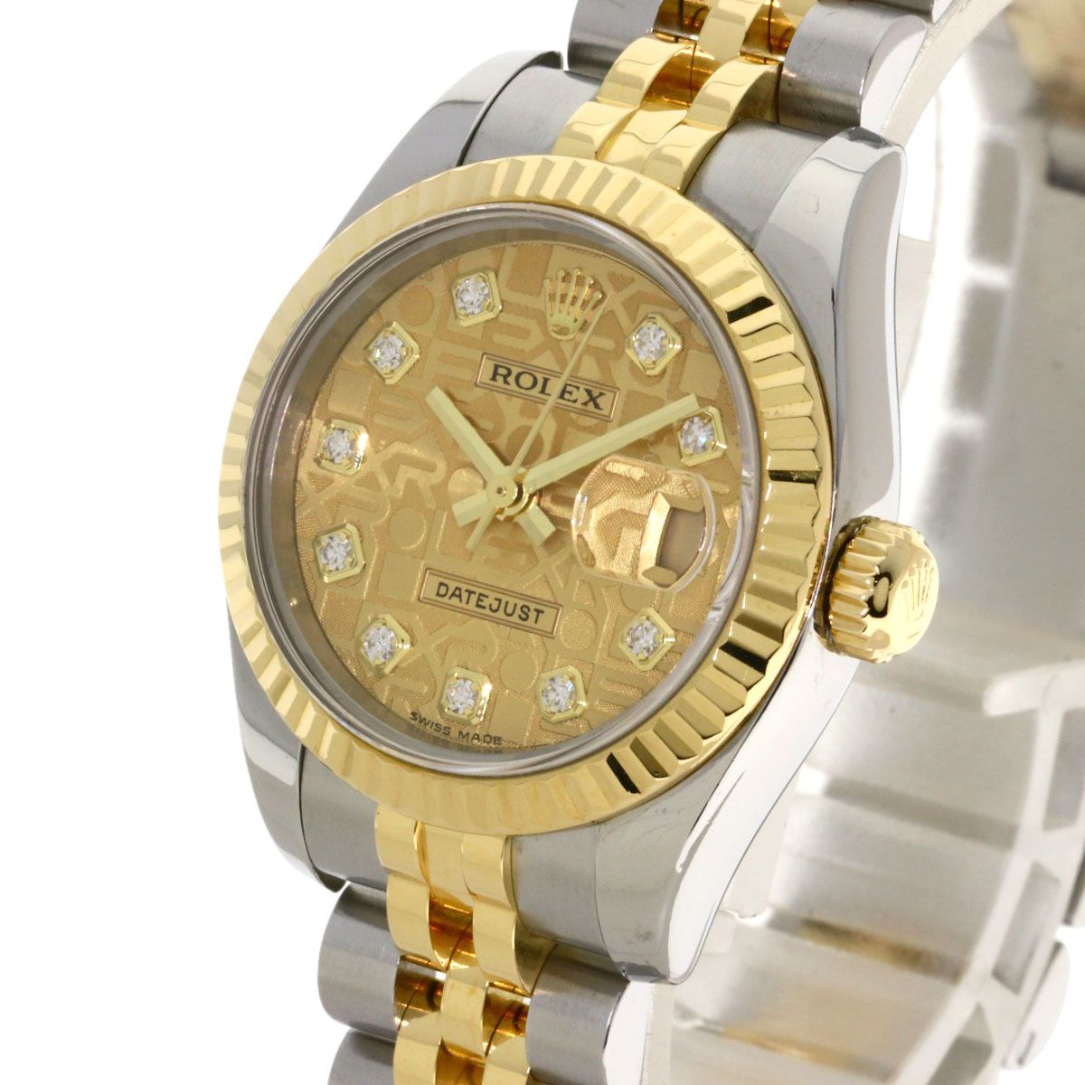 Rolex Datejust Diamond Watch SS Yellow Gold 18k