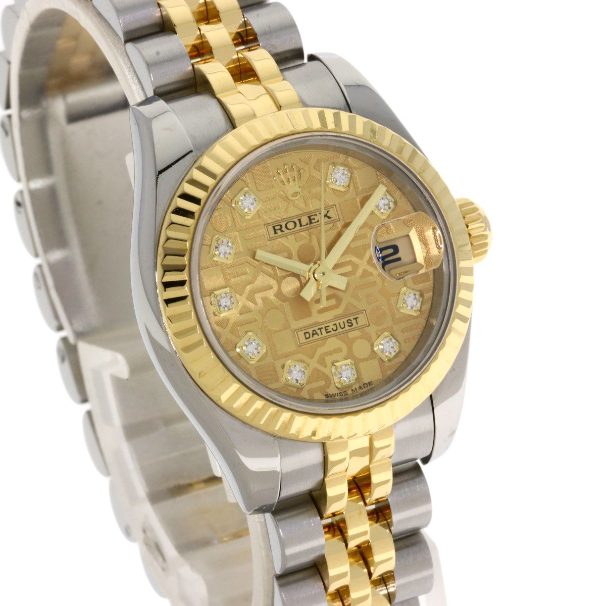 Rolex Datejust Diamond Watch SS Yellow Gold 18k