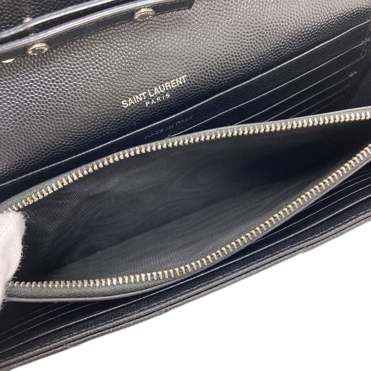 Saint Laurent Yves Chain Shoulder Stitch Bag Calf