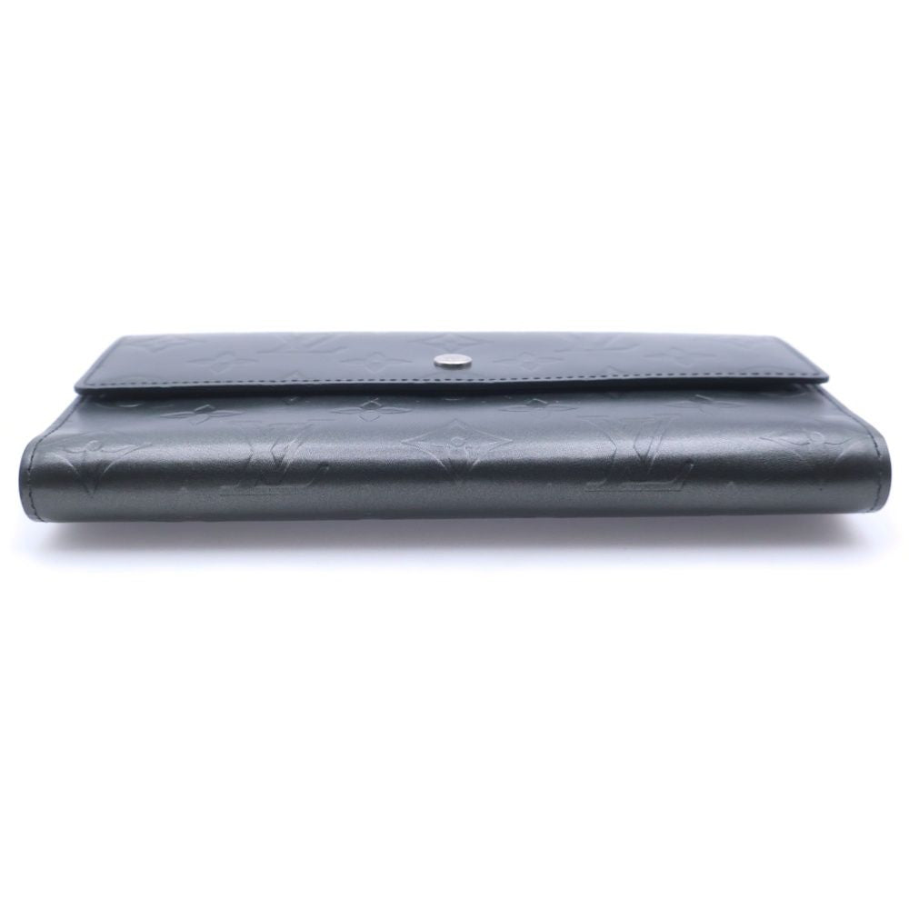 Louis Vuitton Monogram Matte Tresor International Wallet Card Case Dark Gray