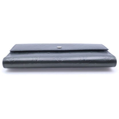 Louis Vuitton Monogram Matte Tresor International Wallet Card Case Dark Gray