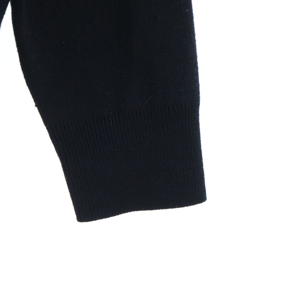 Moncler Cardigan Tricot Knit Contrast Down Jacket Black