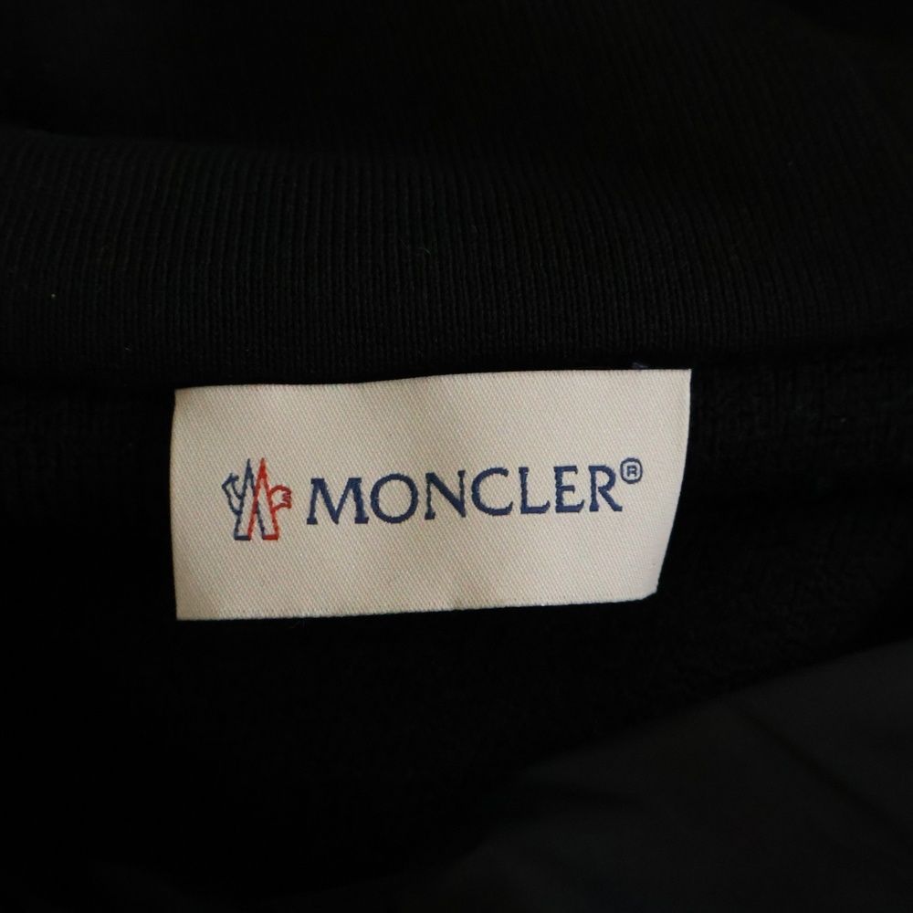 Moncler Cardigan Tricot Knit Contrast Down Jacket Black