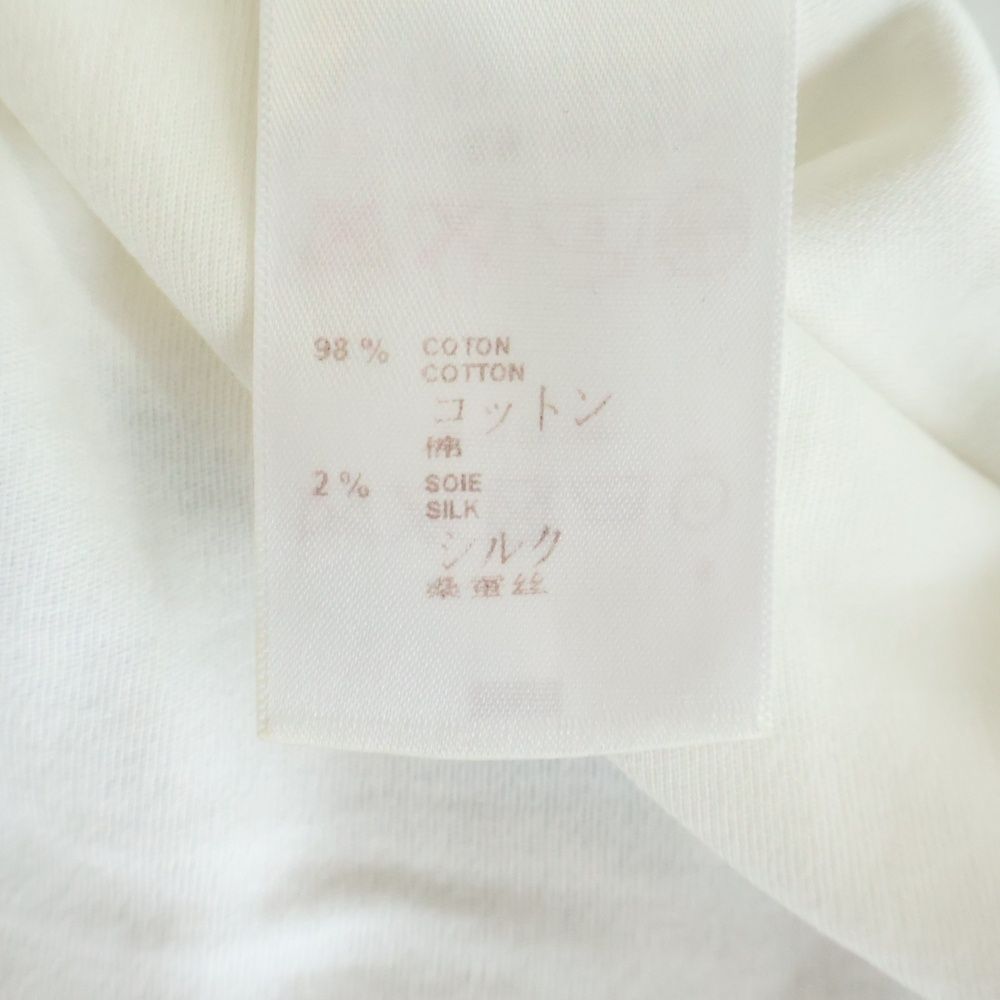 Louis Vuitton Monogram Check Pocket Silk Blend Crew Neck T-Shirt White