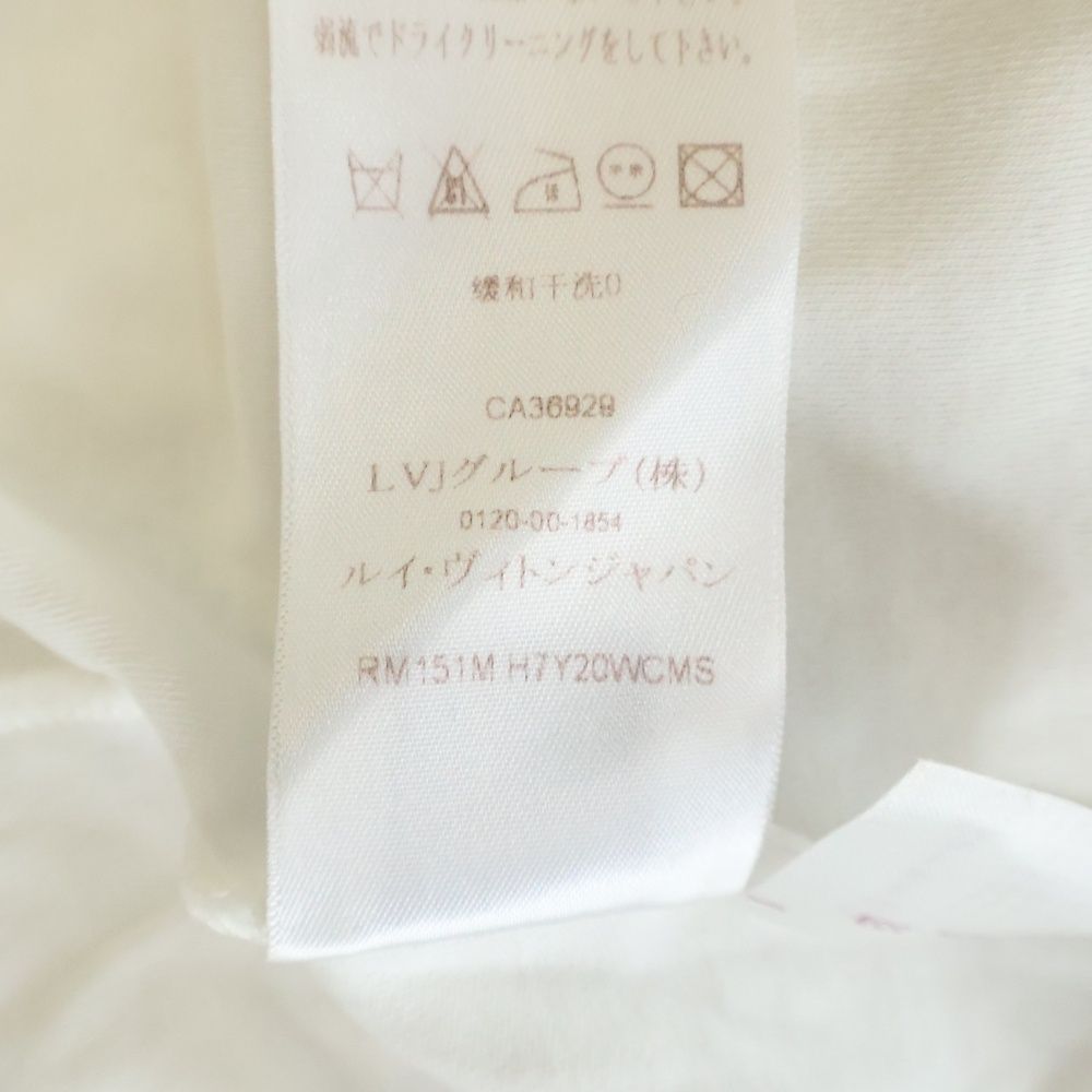 Louis Vuitton Monogram Check Pocket Silk Blend Crew Neck T-Shirt White