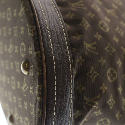 Louis Vuitton Monogram Mini Bucket PM Tote Brown Leather Canvas Gold