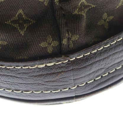 Louis Vuitton Monogram Mini Bucket PM Tote Brown Leather Canvas Gold