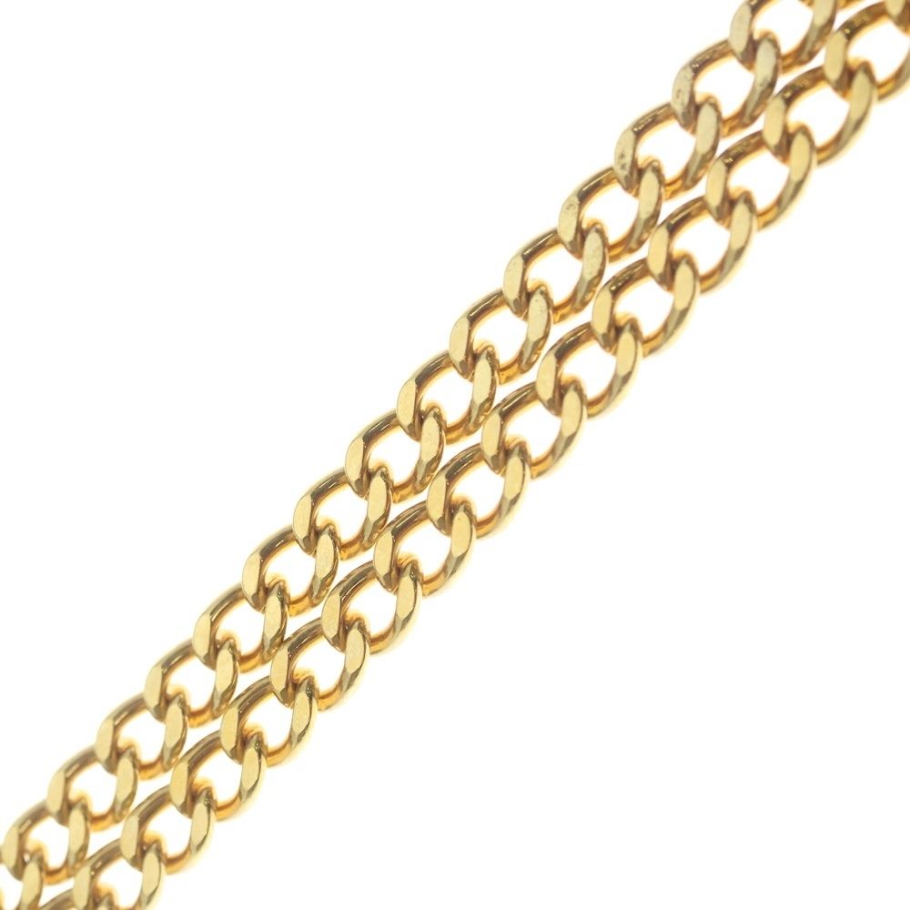 Chanel CC Logo Turnlock Necklace Pendant Chain Gold