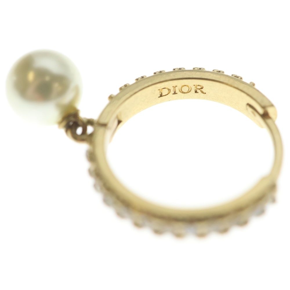 Dior Cdlogo Line Stone Earrings Gold