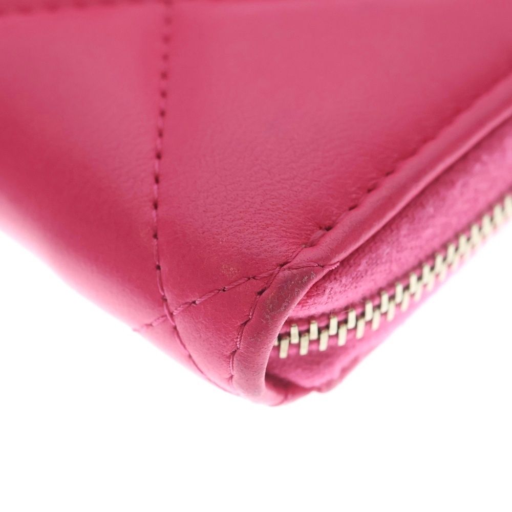 Chanel 19 Coin Case Fragment Card Pink Lambskin Gold