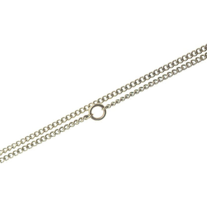 Chanel CC Logo Line Stone Necklace Pendant Chain Gold