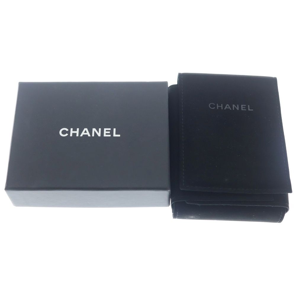 Chanel CC Logo Line Stone Necklace Pendant Chain Gold