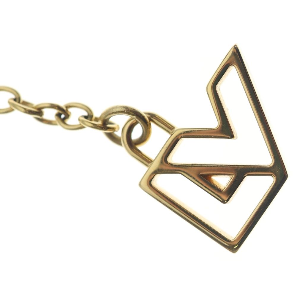 Louis Vuitton Pendentif Magnetic Necklace Pendant Chain Black Brown Gold Plated