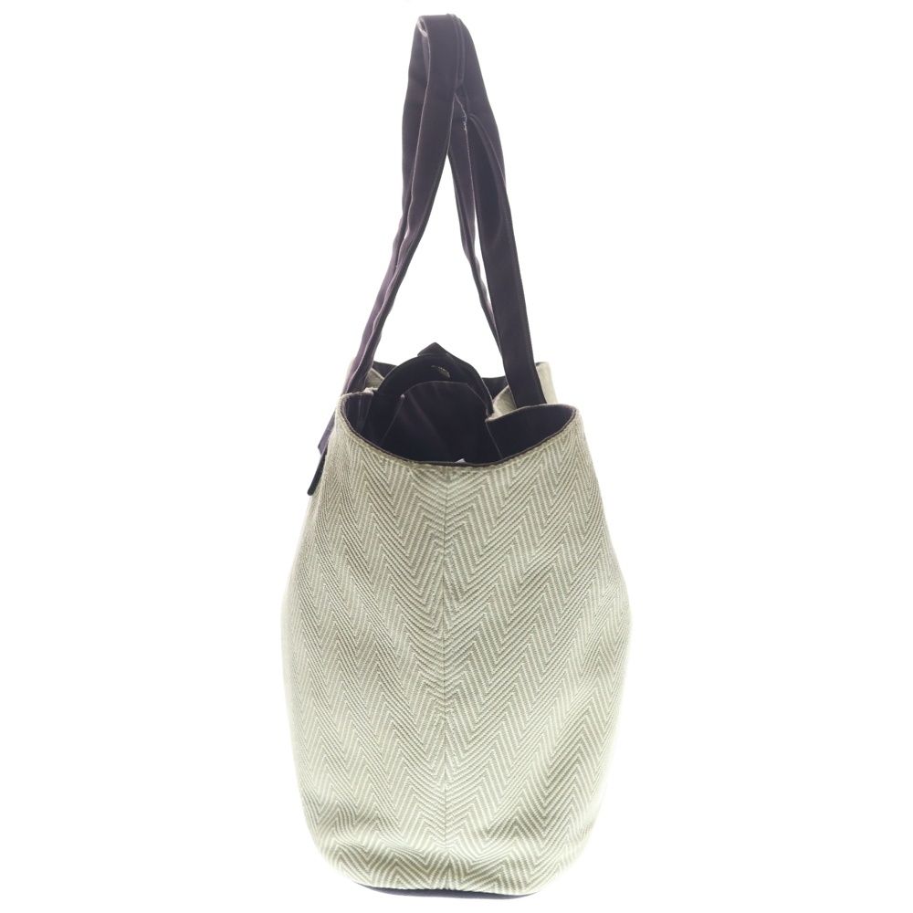Hermes Pannier de Plage Tote Beige Canvas Leather