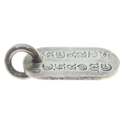 Chrome Hearts Raised Frrl Dogtag Floral Cross Dog Tag Pendant Top Silver