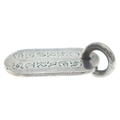 Chrome Hearts Raised Frrl Dogtag Floral Cross Dog Tag Pendant Top Silver
