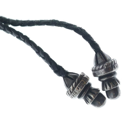 Chrome Hearts CH Crs Sml Small CH Cross BC Boro Chip Braid Necklace Silver