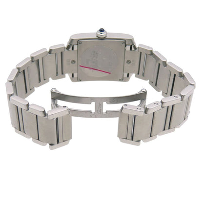Cartier Tank Francaise MM Quartz Watch SS Silver