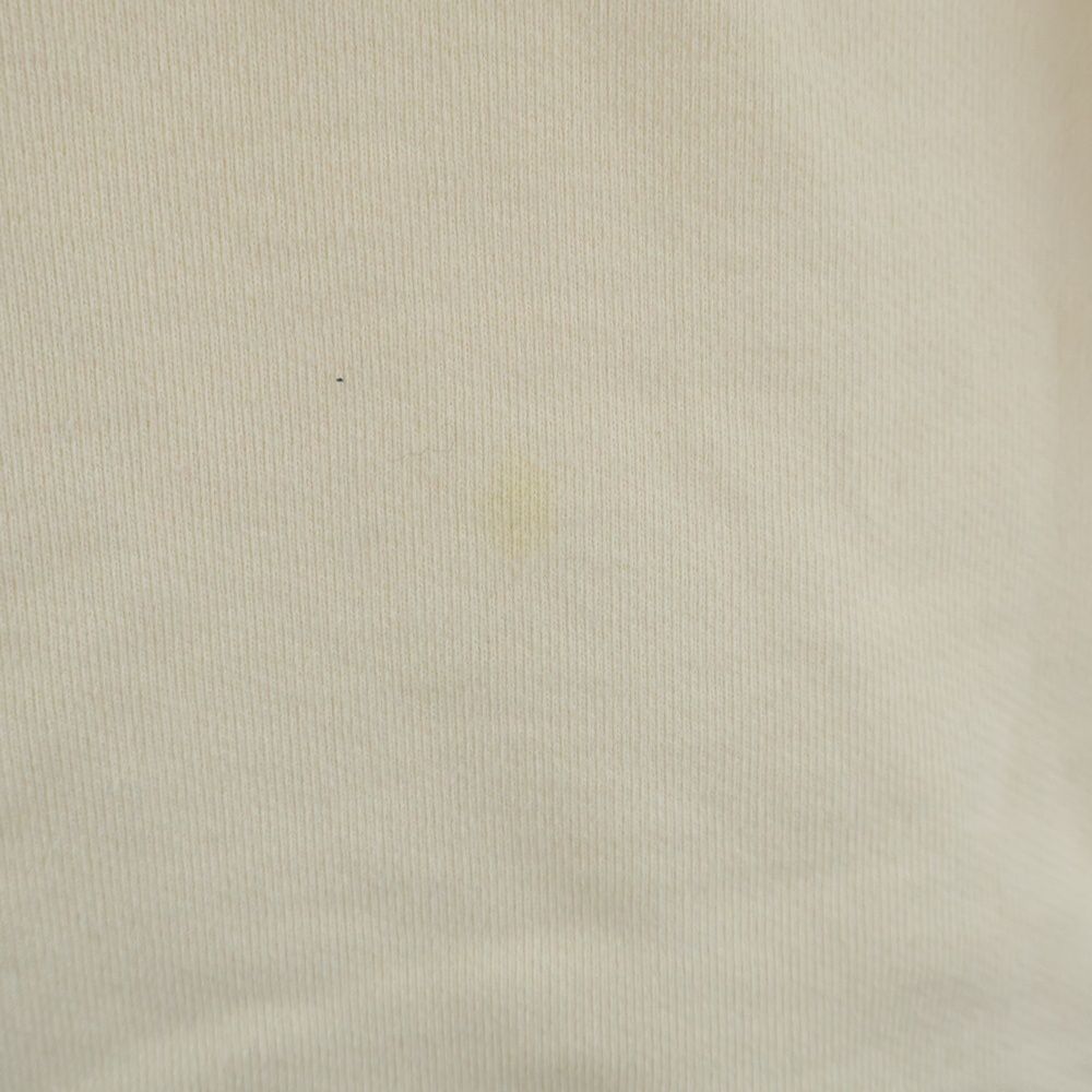Loewe Anagram Patch Hoodie Leather Pullover Sweatshirt Ivory