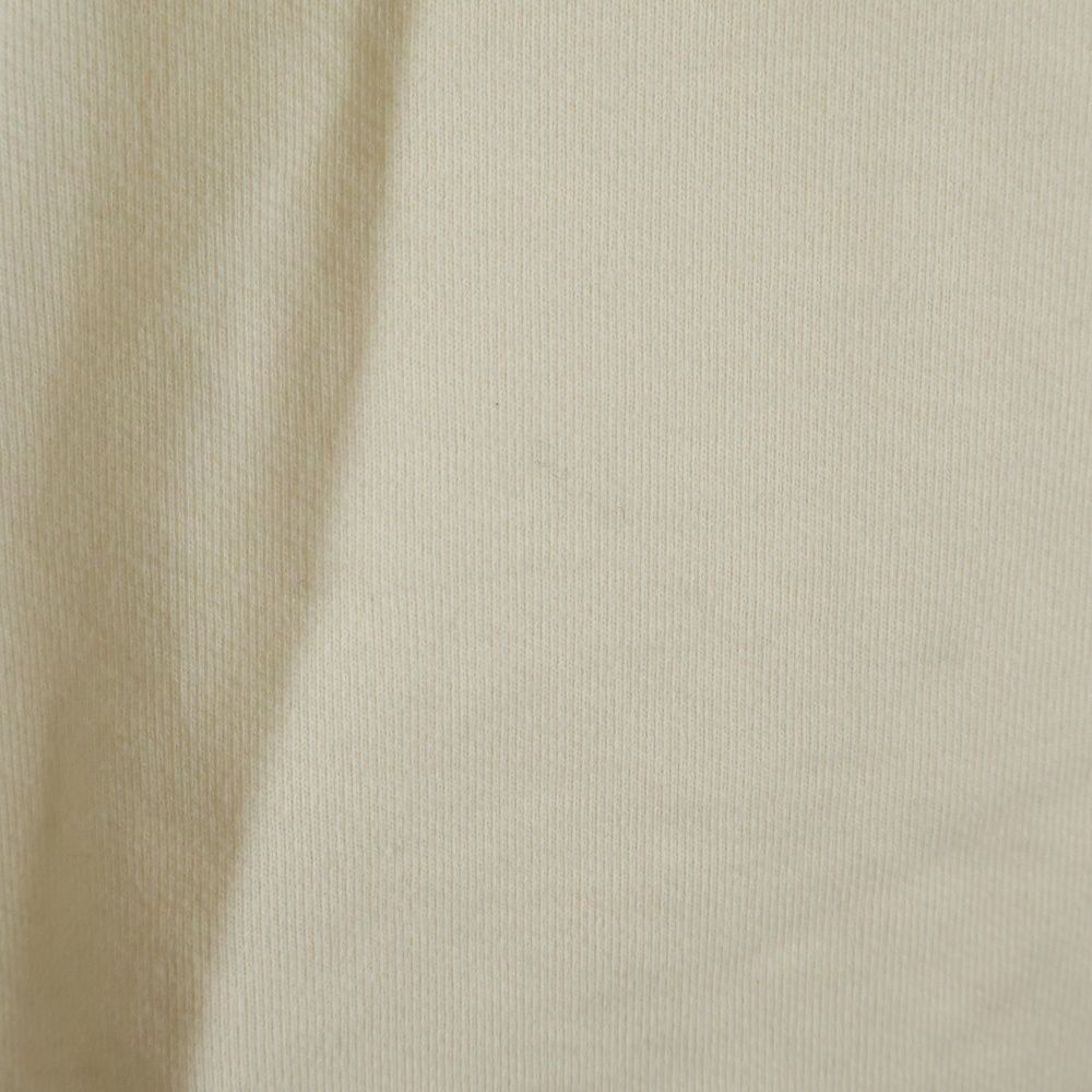 Loewe Anagram Patch Hoodie Leather Pullover Sweatshirt Ivory