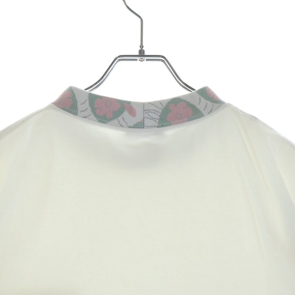 Dior Neck Logo Short Sleeve T-Shirt White