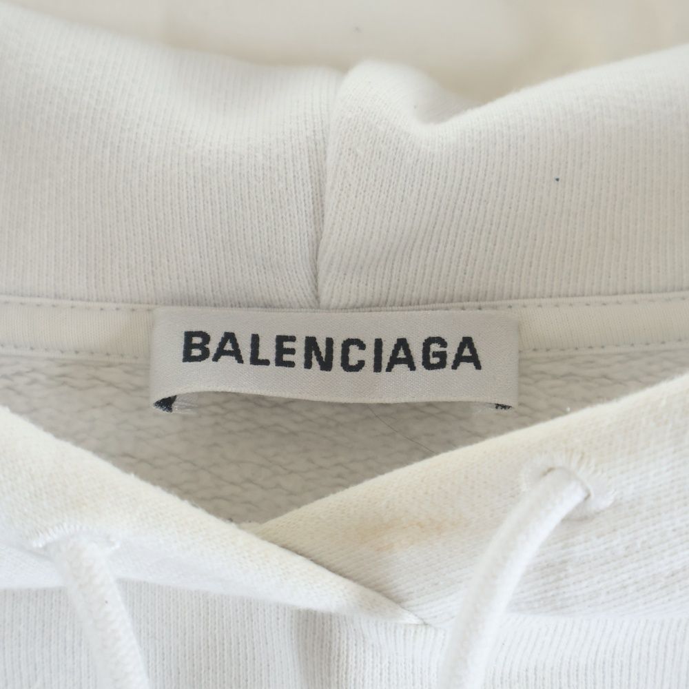 Balenciaga Paris Sweatshirt Pullover Hoodie White