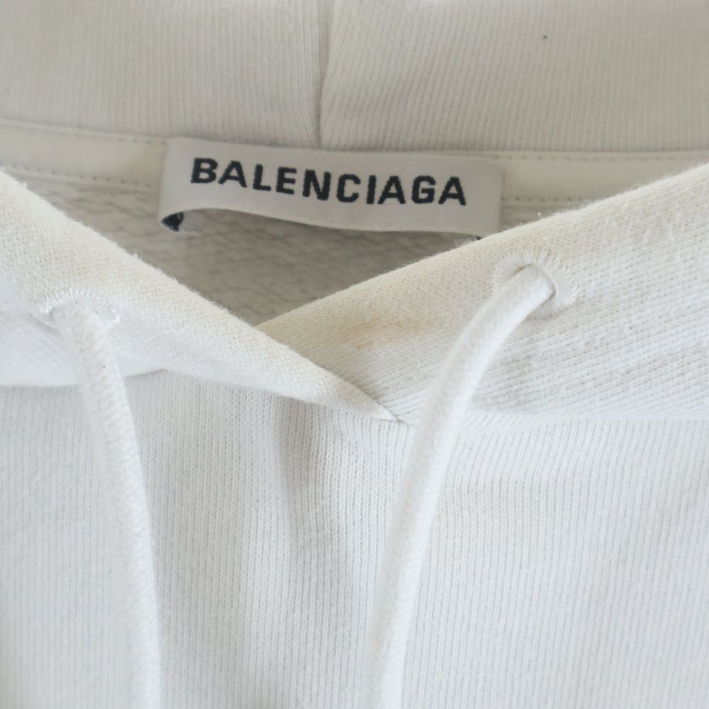 Balenciaga Paris Sweatshirt Pullover Hoodie White