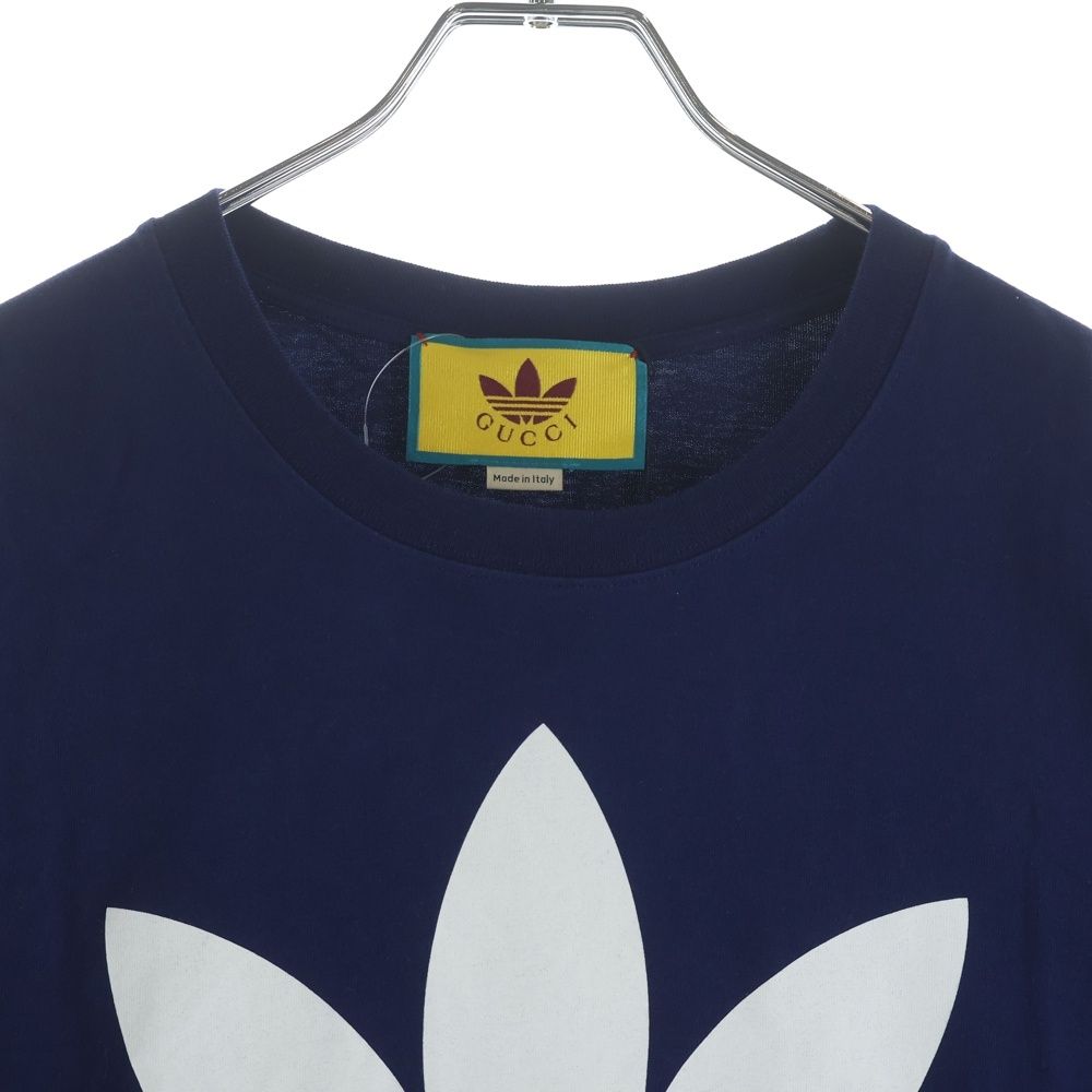Gucci Adidas T-Shirt Short Sleeve Navy