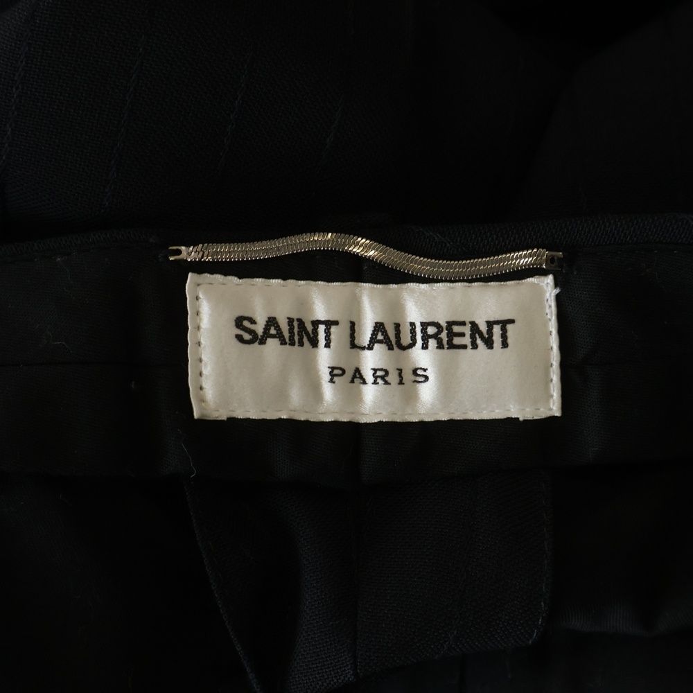Saint Laurent Paris Shadow Stripe Dress Trousers Pants Black