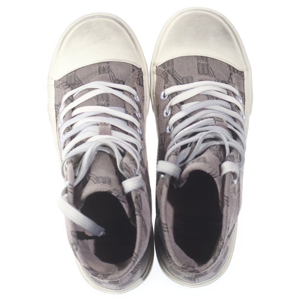 Balenciaga Paris BB Monogram High Cut Sneakers Brown Canvas 38