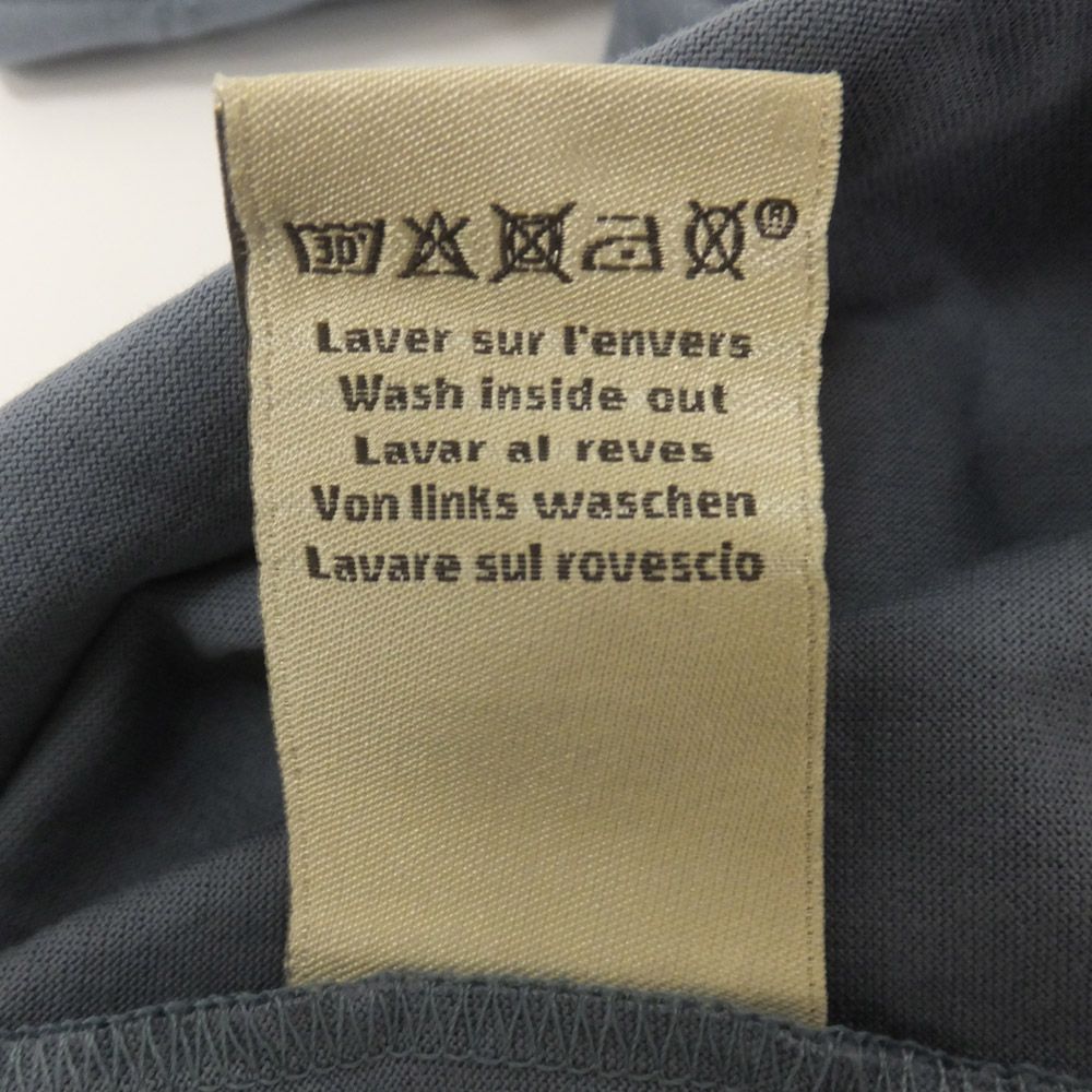 Hermes T-Shirt Horsebit Cotton Blue Horse Tackle Motif Embroidery Short Sleeve