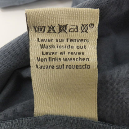 Hermes T-Shirt Horsebit Cotton Blue Horse Tackle Motif Embroidery Short Sleeve