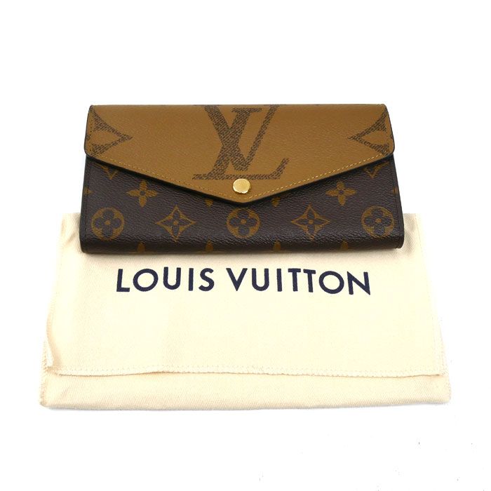Louis Vuitton Portefeuille Sarah Wallet Monogram Giant Reverse Brown