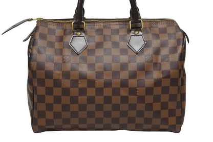 Louis Vuitton Speedy 30 Handbag Damier Canvas Gold Brown — view 3