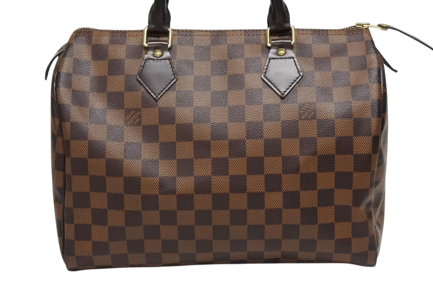 Louis Vuitton Speedy 30 Handbag Damier Canvas Gold Brown — view 2