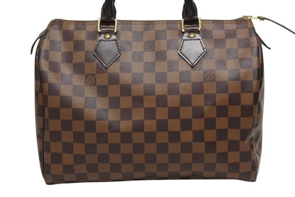 Louis Vuitton Speedy 30 Handbag Damier Canvas Gold Brown — view 2