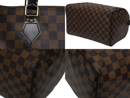 Louis Vuitton Speedy 30 Handbag Damier Canvas Gold Brown — view 6