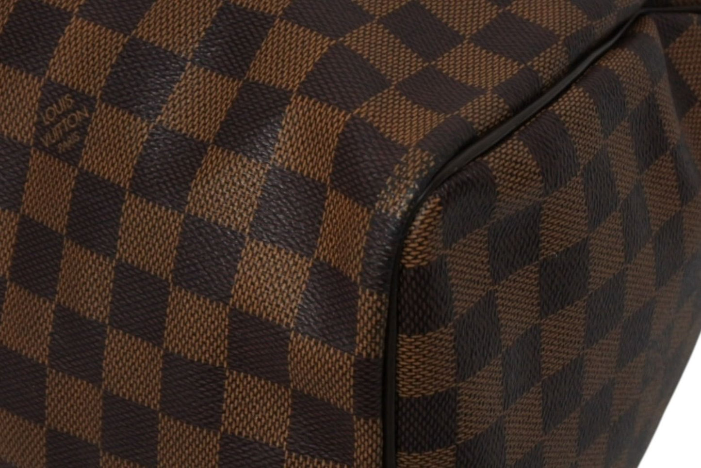 Louis Vuitton Speedy 35 Handbag Damier Canvas Brown Gold — view 8