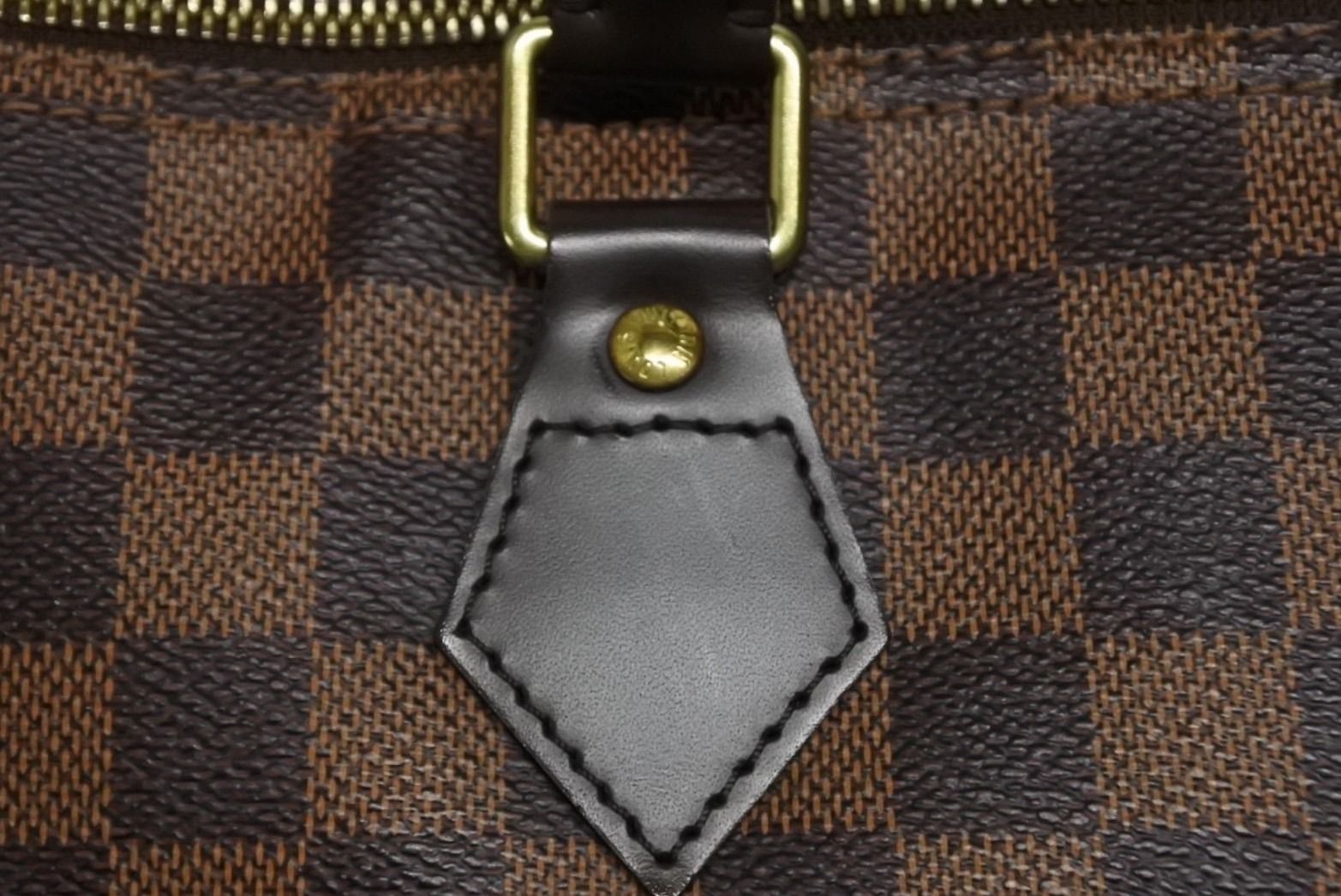Louis Vuitton Speedy 35 Handbag Damier Canvas Brown Gold — view 5