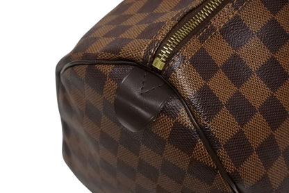Louis Vuitton Speedy 35 Handbag Damier Canvas Brown Gold — view 4