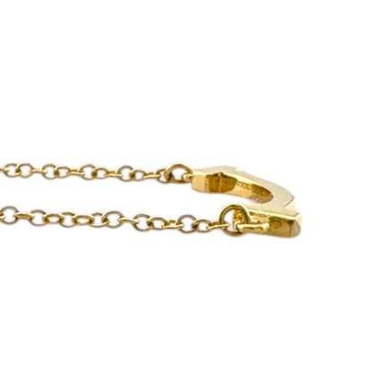 Tiffany & Co T Smile Necklace 18k Yellow Gold